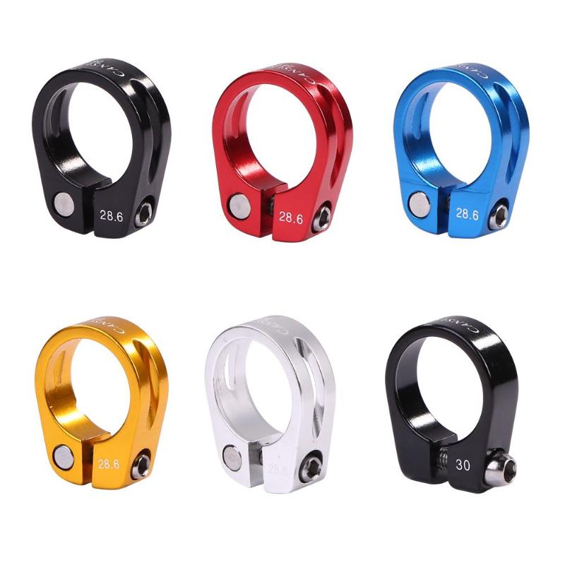 28.6/30mm Alloy MTB BMX Bike Seat Clamp Aluminium Quick Release Mountain Road Fixed Gear Bike Seatpost Clamp-ebowsos