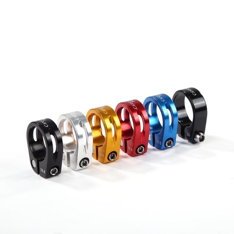 28.6/30mm Alloy MTB BMX Bike Seat Clamp Aluminium Quick Release Mountain Road Fixed Gear Bike Seatpost Clamp-ebowsos