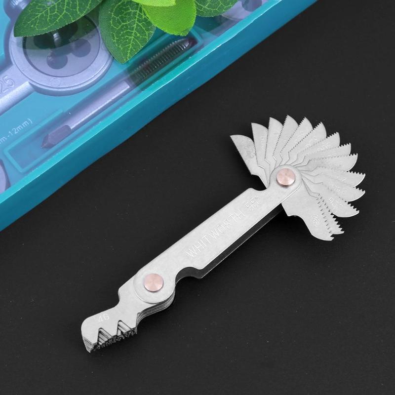 28pcs Thread Plug Gage Stainless Steel Screw Pitch 55 Degree Gauge Professional Multi-tool High Quality Dropshipping - ebowsos