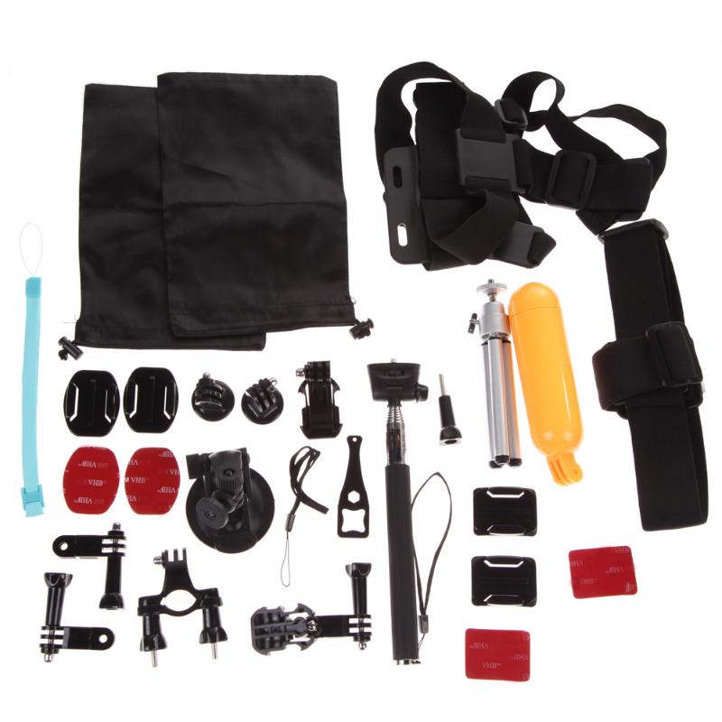 29in1 Pole Head Chest Mount Strap For GoPro Hero 3+ 4 Camera Accessories For GoPro Hero 2 3 3+ 4 / SJ 4000 5000 Camera Strap - ebowsos