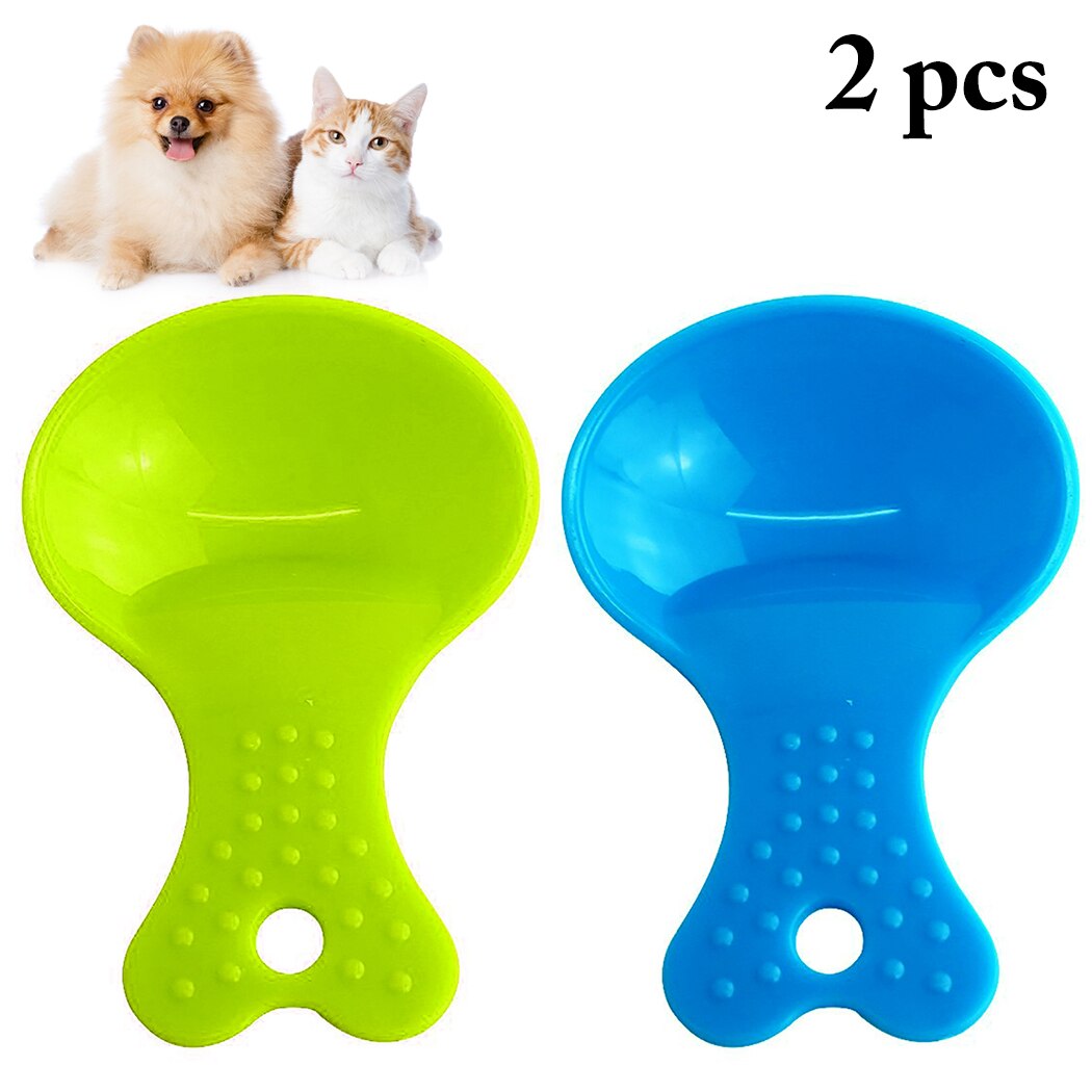 2PCS Pet Food Scoop Environmentally Friendly And Durable Plastic Creative Assorted Dog Food Spoon Pet Feeding Supplies-ebowsos