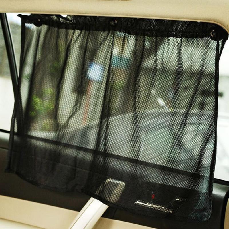 2Pcs 50*75 CM Universal Car Sun Shade Side Window Curtain Auto Interior UV Protection Mesh Fabric with Suction Cups Promotion - ebowsos