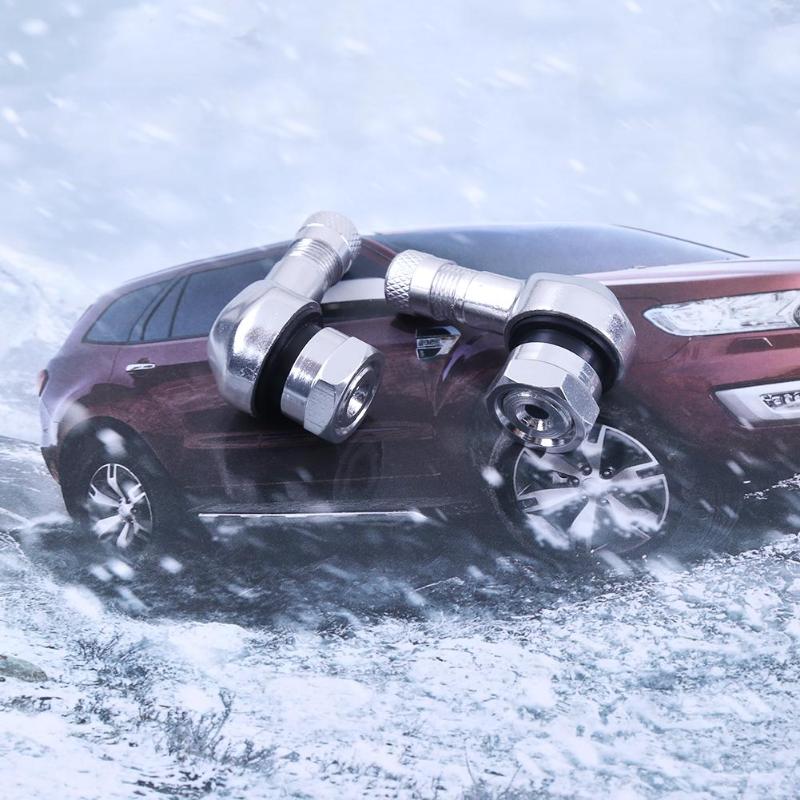 2Pcs 90 Degree CNC Aluminum Motorcycle 11.3mm Rim Tire Tyre Valve Stems Auto Motorcycle Airtight Stem Air Caps Car Styling New - ebowsos