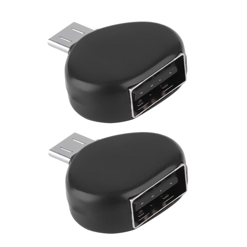 2Pcs Black Micro USB Male to USB Female OTG Adapter for Android Mobile Phone High Quality USB Male to USB2.0 Female OTG Adapter - ebowsos