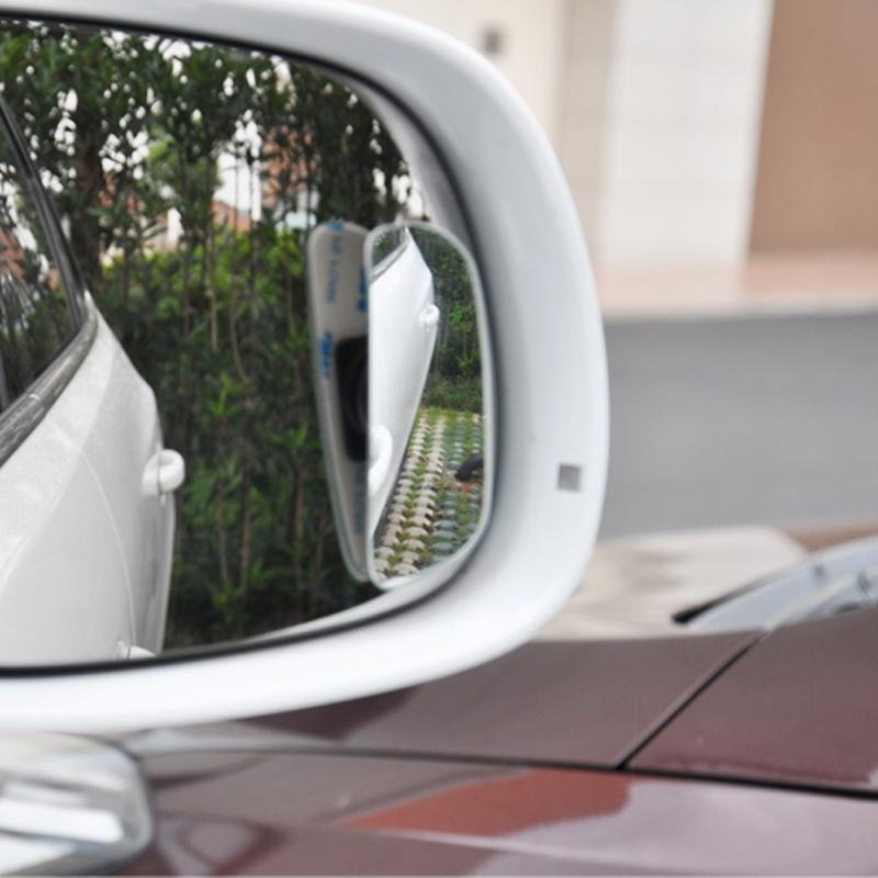 2Pcs Car Mirror 360 Degree Wide Angle Convex Blind Spot Mirror Parking Auto Motorcycle Rear View Adjustable Mirror Accessories - ebowsos