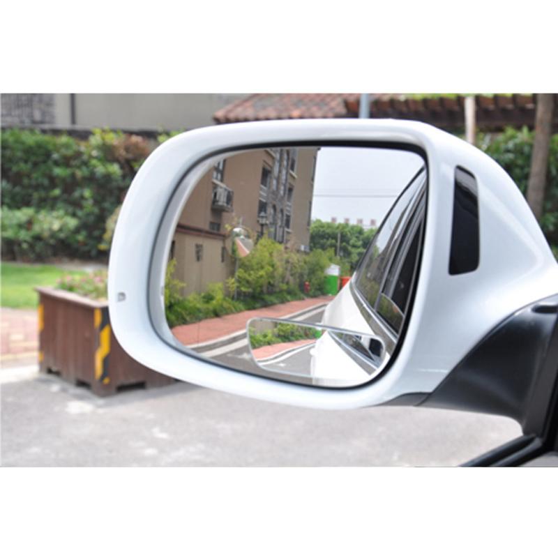 2Pcs Car Mirror 360 Degree Wide Angle Convex Blind Spot Mirror Parking Auto Motorcycle Rear View Adjustable Mirror Accessories - ebowsos