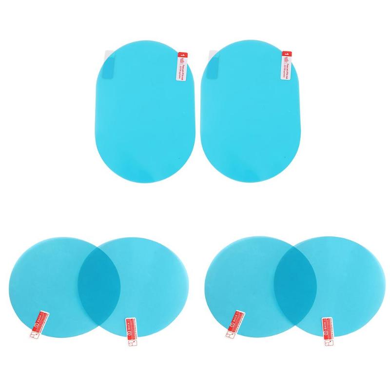 2Pcs Car Rearview Mirror Waterproof Film Motorcycle Auto Reversing Mirror Rainproof Anti Fog Anti Glare Membrane Stickers New - ebowsos