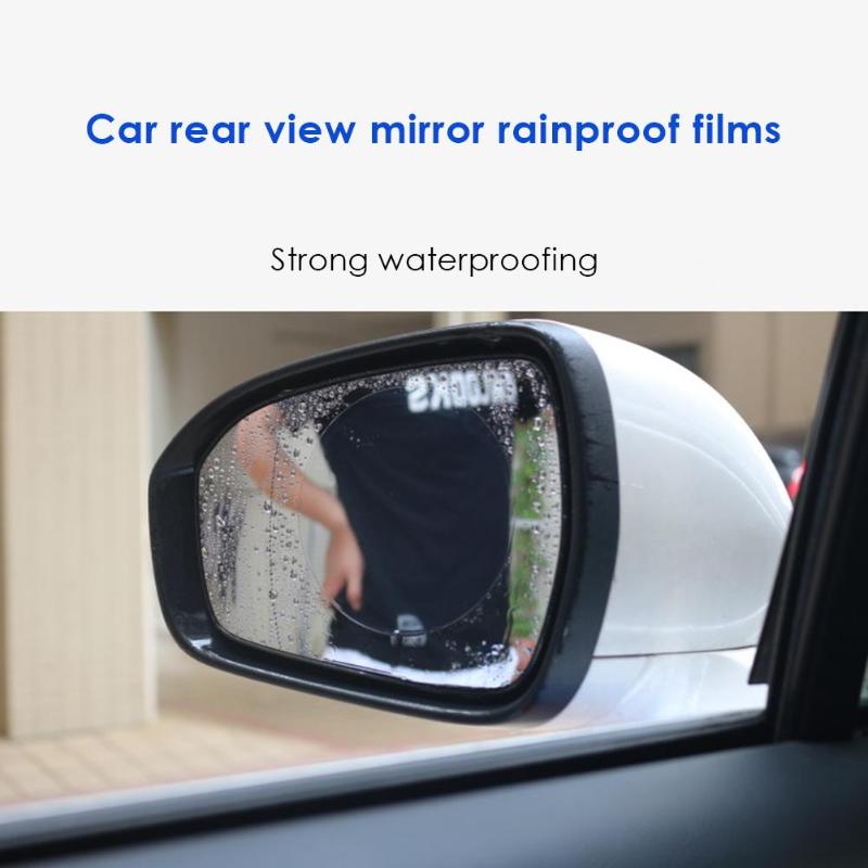 2Pcs Car Rearview Mirror Waterproof Film Motorcycle Auto Reversing Mirror Rainproof Anti Fog Anti Glare Membrane Stickers New - ebowsos