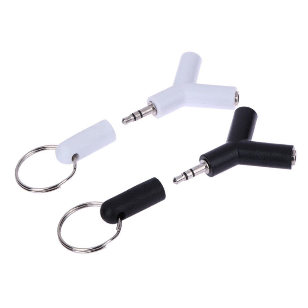 2Pcs Double Jack Adapter 3.5mm Male to 2Female Stereo Audio Headphone Earphone Splitter Adapter for Samsumg for iPhone MP3 New - ebowsos