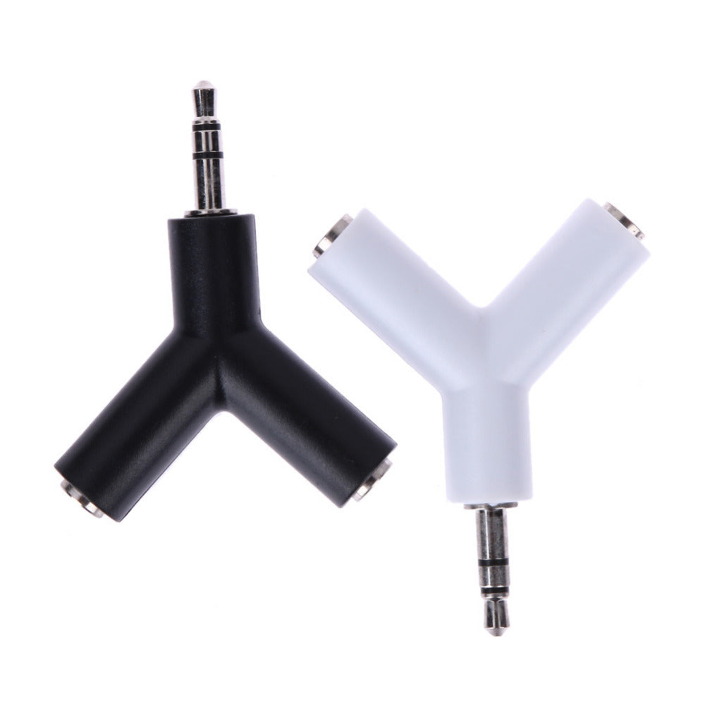 2Pcs Double Jack Adapter 3.5mm Male to 2Female Stereo Audio Headphone Earphone Splitter Adapter for Samsumg for iPhone MP3 New - ebowsos