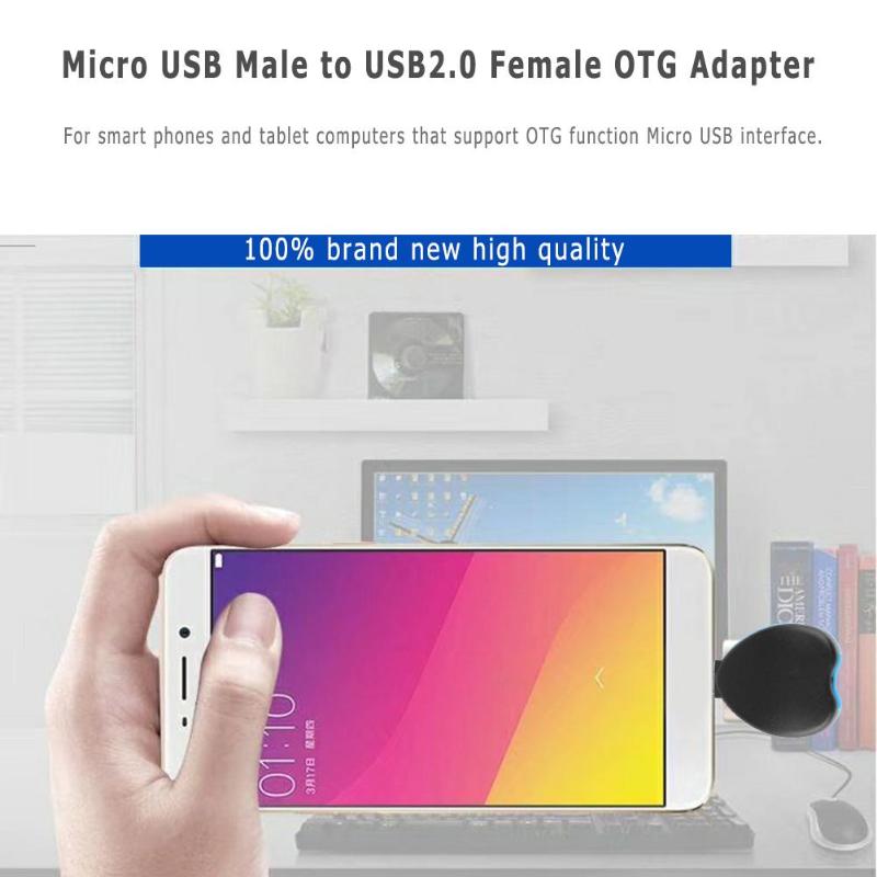 2Pcs Micro USB Male to USB 2.0 Adapter OTG Converter For Android Tablet Phone High Quality OTG Adapter New Arrival - ebowsos