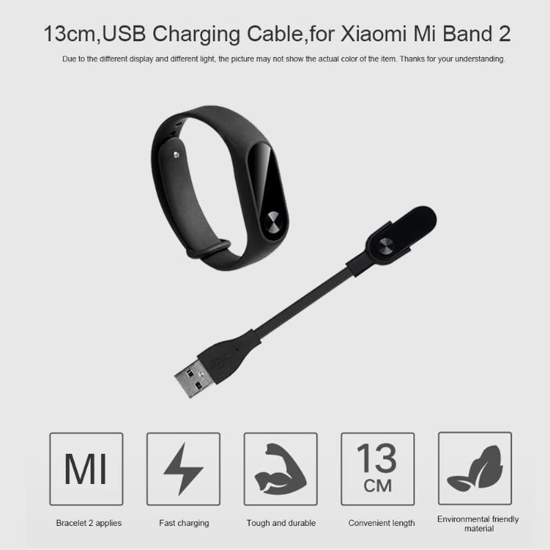 2Pcs Smart Wristband 13cm TPE USB Charger Charging Cable Adapter Wire for Xiaomi Mi Band 2 High Quality Charging Cables Hot Sale - ebowsos