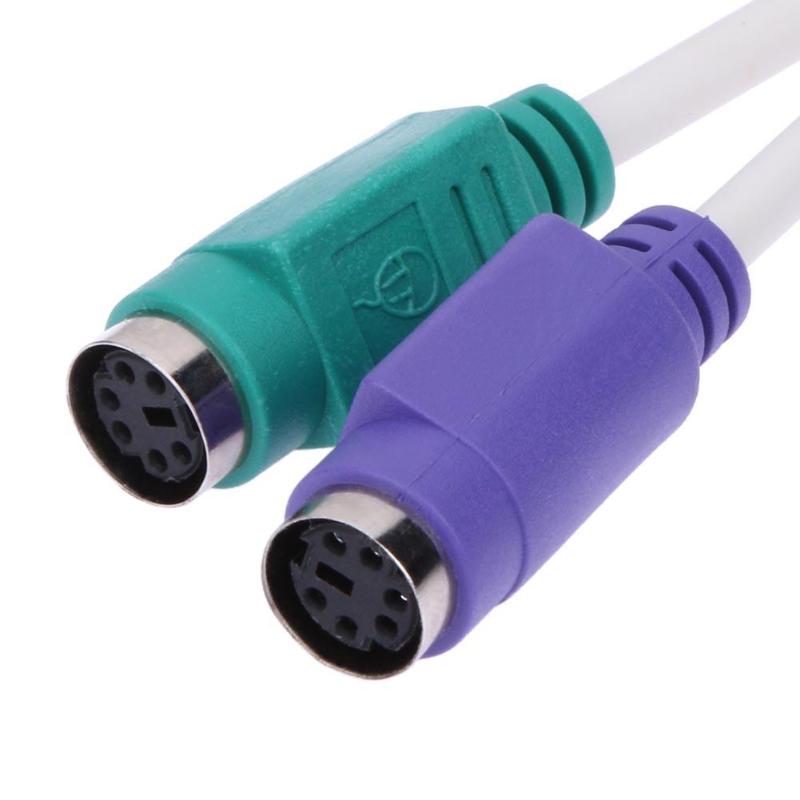 2Pcs USB to for PS2 Female to Male Mouse Keyboard Converter Cable Adapters Connectors High Quality Cable Adapters New Arrival - ebowsos