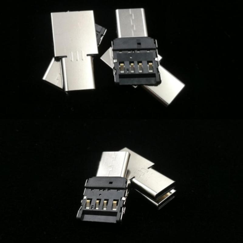 2Pcs/lot High Speed USB 3.1 Type-C Connector Male to Micro USB 2.0 Female Converter Connector for Mobile Phone Tablet U Disk New - ebowsos