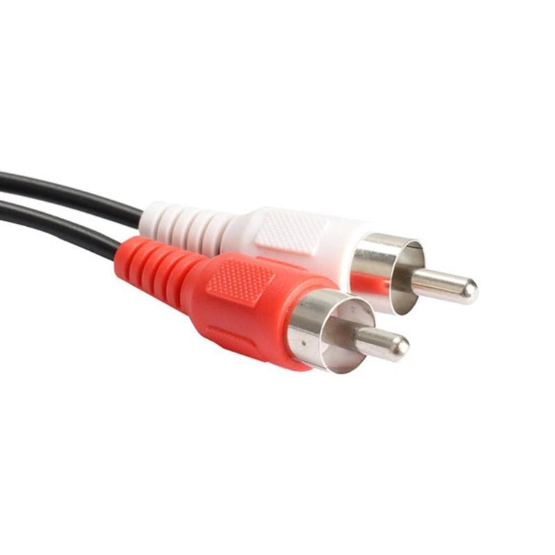 2Pcs/set Car Auto Home 1RCA Female to 2RCA Male Splitter Audio Video Adapter Converter Cable Wire Audio Video Cable Wire Hot - ebowsos
