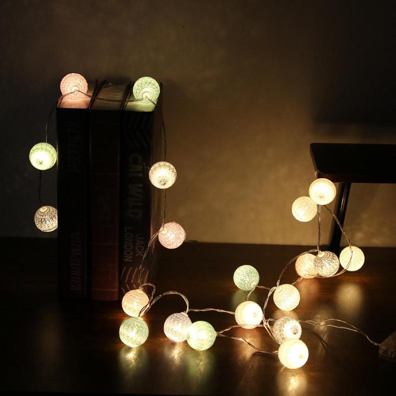 2X12m/7X12ft 20 LED Colorful Ball Light String Light Fairy For Wedding Decal D4 - ebowsos