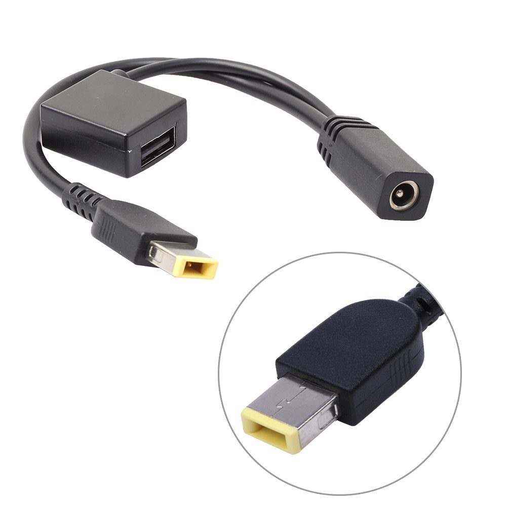2in1 20V Female Power Charger Converter Cord Adapter for Lenovo Yoga ThinkPad - ebowsos