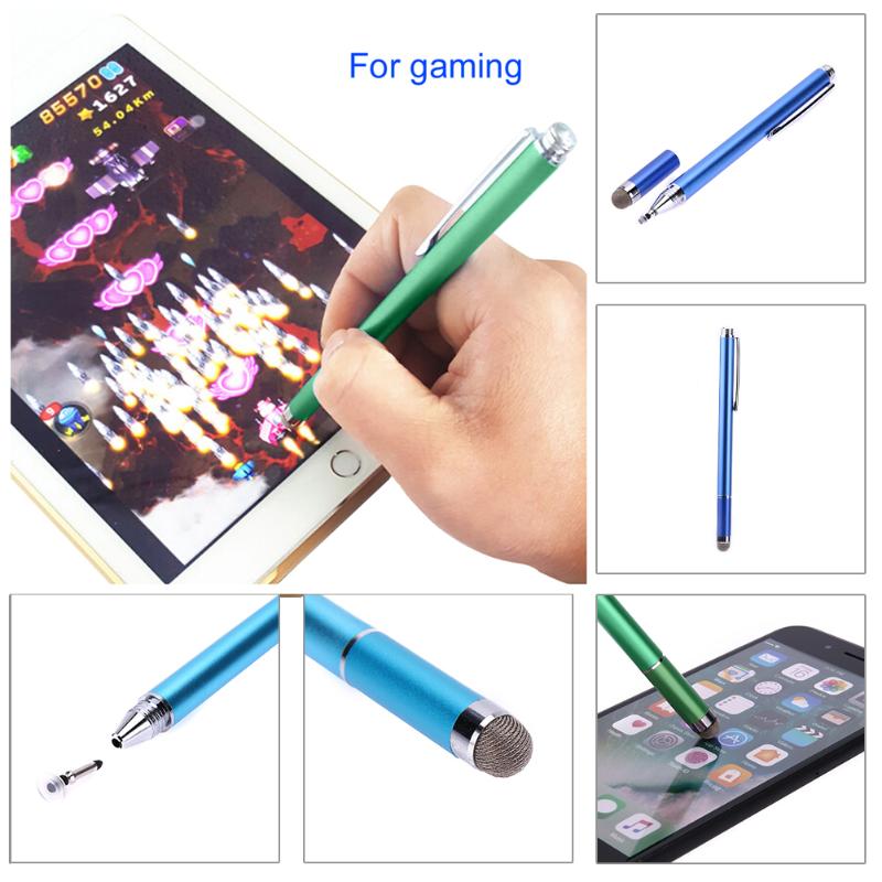 2in1 Capacitive Pen Touch Screen Drawing Pen Stylus with Conductive Touch Sucker Microfiber Touch Head for Tablet PC Smart Phone - ebowsos