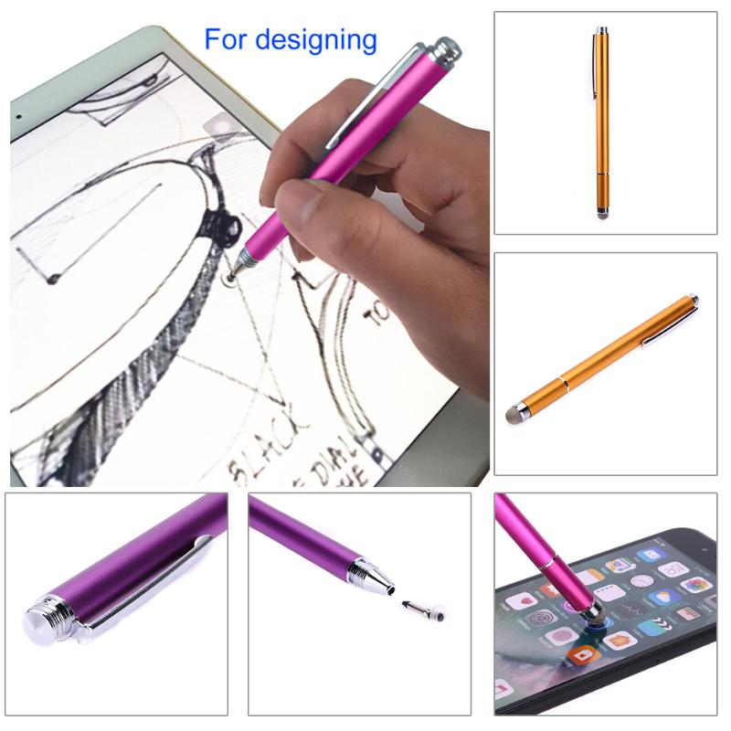 2in1 Capacitive Pen Touch Screen Drawing Pen Stylus with Conductive Touch Sucker Microfiber Touch Head for Tablet PC Smart Phone - ebowsos