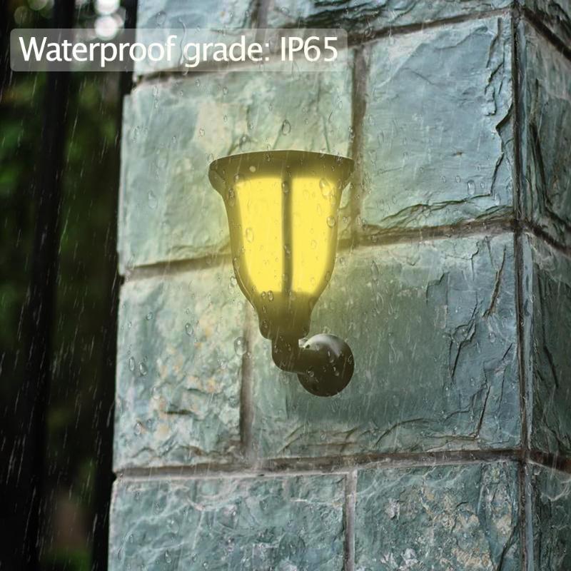 2pcs 96LED Solar Flickering Flame Light Outdoor Waterproof Yard Torch Lamp Colorful Shimmering Flame Glamorous Design - ebowsos