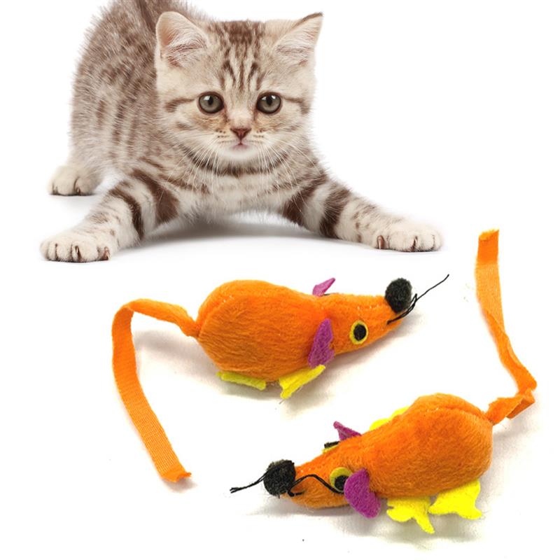 2pcs Bite Resistant Cat Toys Plush Mice Shape Toy Creative Cartoon Fashion Cat Bite Toy Kitten Mice Toys Pet Supplies Cat Favors-ebowsos