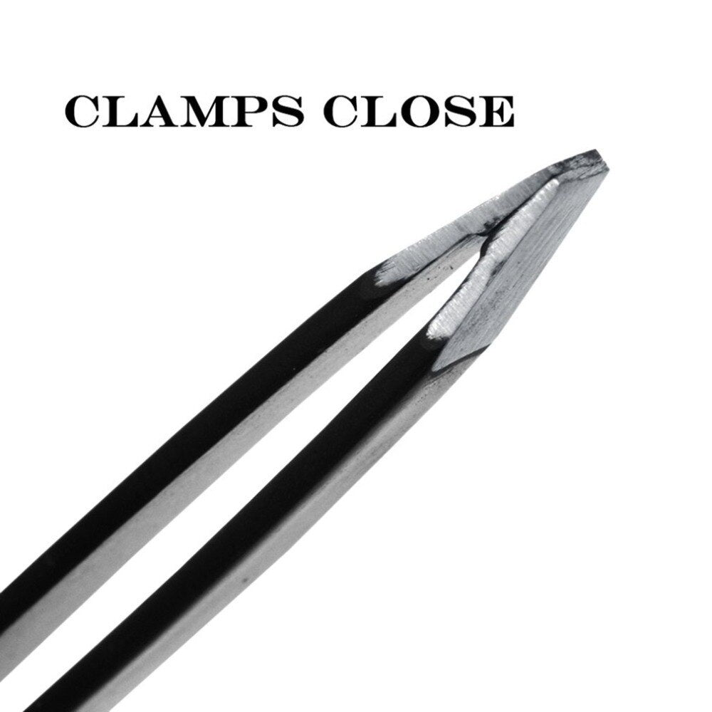 2pcs Eyebrow Clips Stainless Steel Tweezers Fixed Oblique Mouth Eyebrow Trimmer Clip Cosmetic Beauty Makeup Tools - ebowsos
