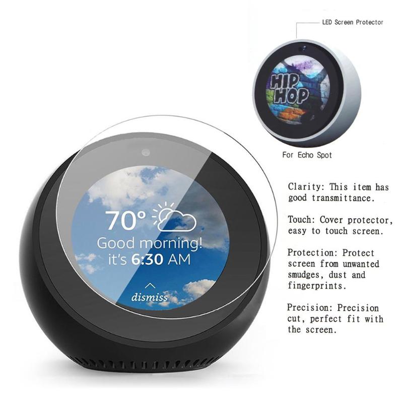 2pcs High Definition Full LED Screen Protector Anti-Scratch Cover Glare Reducing Film for Amazon Echo Spot - ebowsos