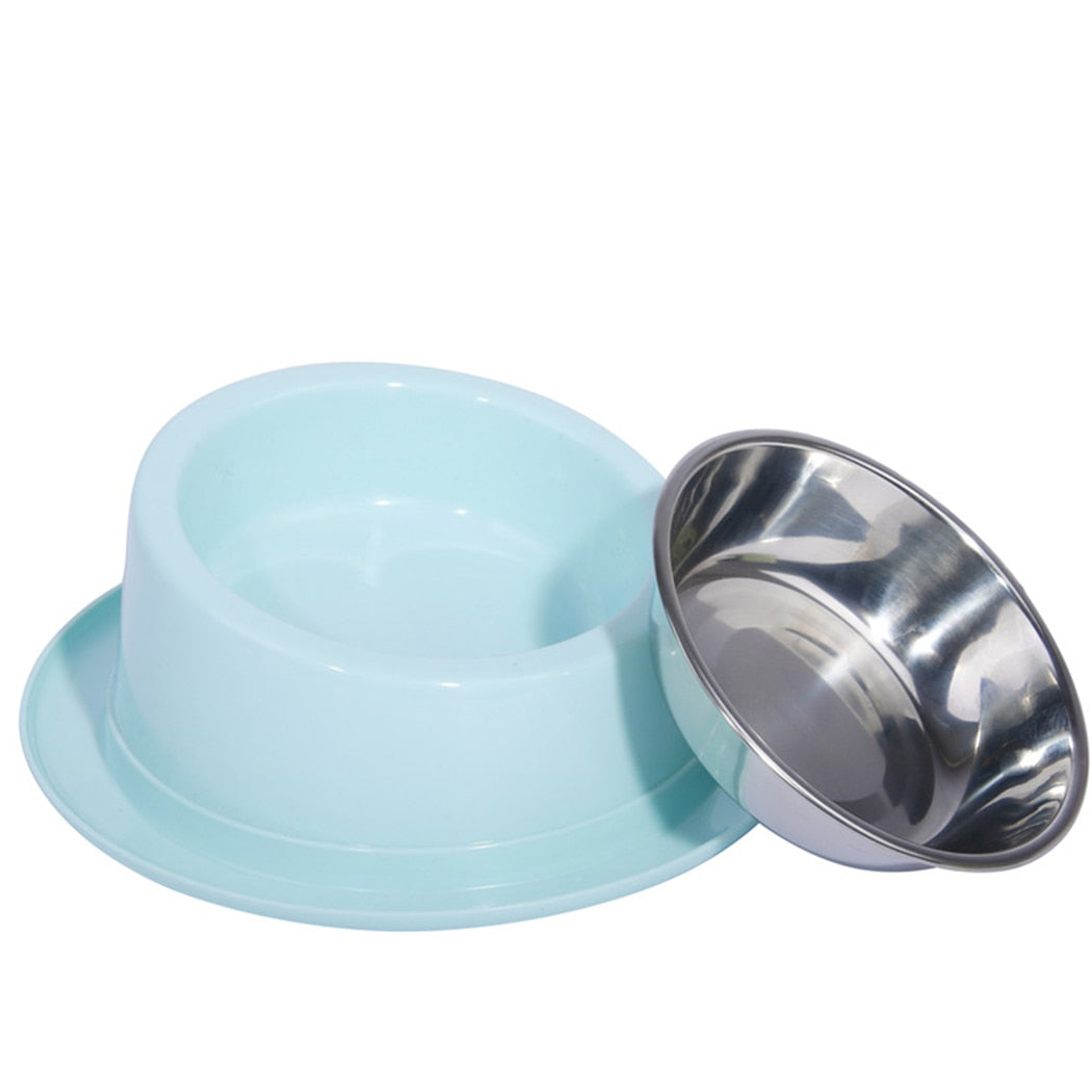 2pcs Pet Bowls Stainless Steel Non-Slip Pet Food Bowl Pet Water Bowl For Dog Cat Pet Feeding Supplies-ebowsos