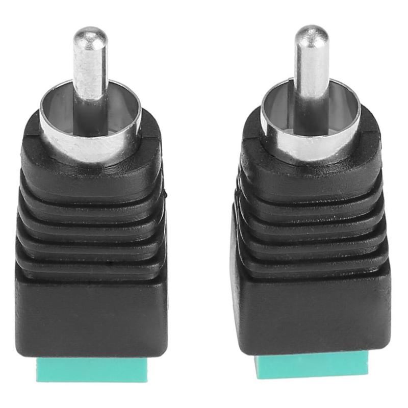 2pcs Speaker Wire Cable to Audio Male RCA Connectors Adapters Jack Plug for Camera Monitor Professional RCA to Terminal Adapter - ebowsos