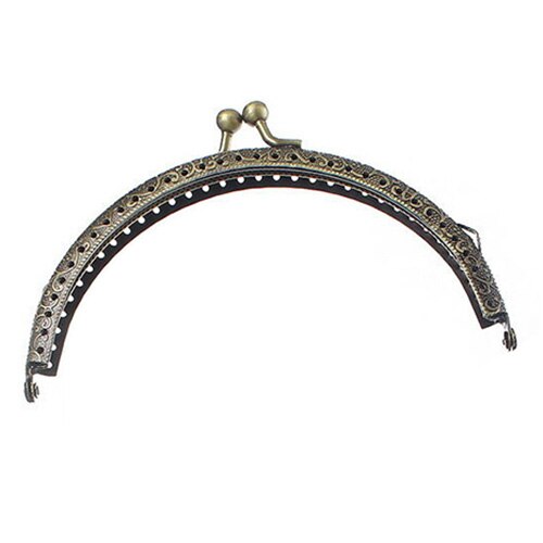 2pcs/lot-1PC Metal Frame Kiss Clasp Arch For Purse Bag Bronze 12.6cm x 7.7cm - ebowsos