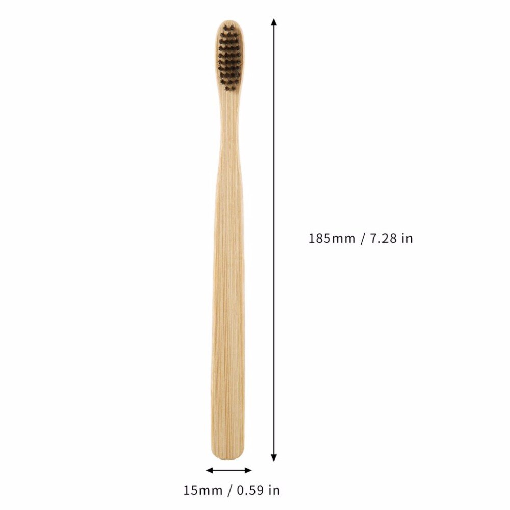 2pcs/lot Handmade Comfortable Natural Environmental Long Lasting Toothbrush Bamboo Handle Toothbrush Charcoal Bristles Oral Care - ebowsos
