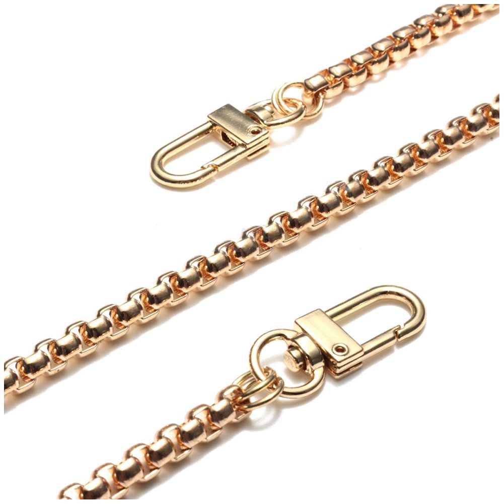 2pcs/lot-Round Replacement Chain Flat For Handbag Purse Or Shoulder Strapping Bag Gold 6mm - ebowsos