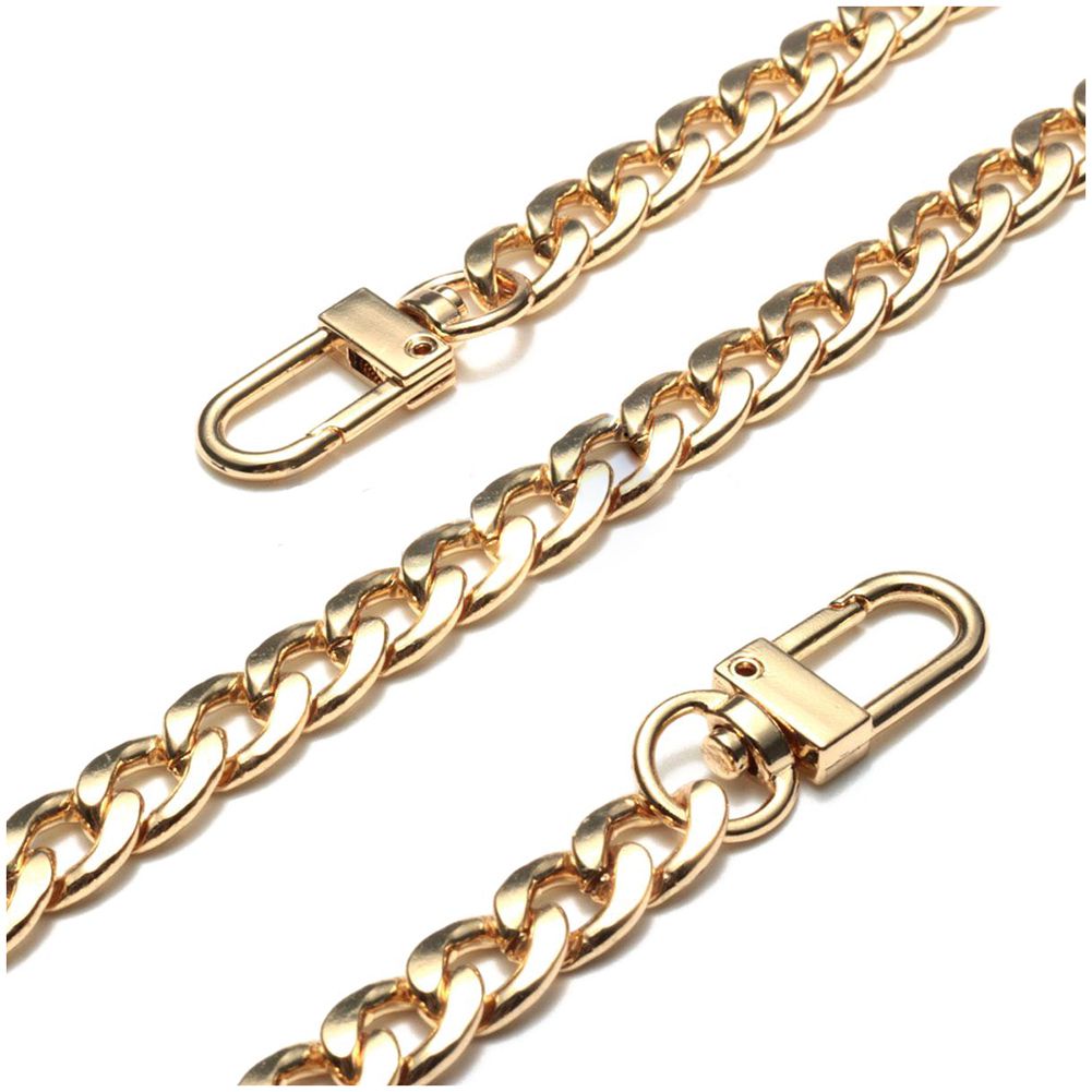 2pcs/lot-Round Replacement Chain Flat For Handbag Purse Or Shoulder Strapping Bag Gold 6mm - ebowsos