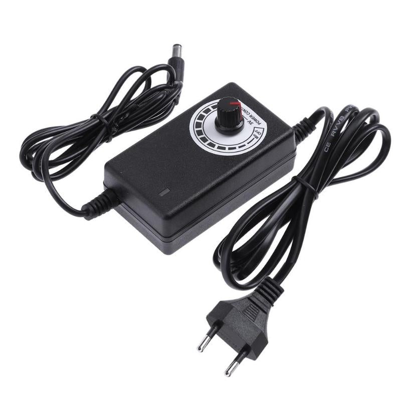 3-12V 2A AC/DC Adapter Voltage Adjustable Power Supply Charging Adaptor for Motor Speed Light Temperature Controller - ebowsos
