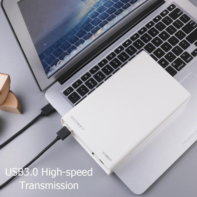 3.5 Inch HDD Enclosure Case Plastic USB 3.0 to SATA 12V 2A External Hard Drive Box Caddy for Notebook Desktop PC High Quality - ebowsos