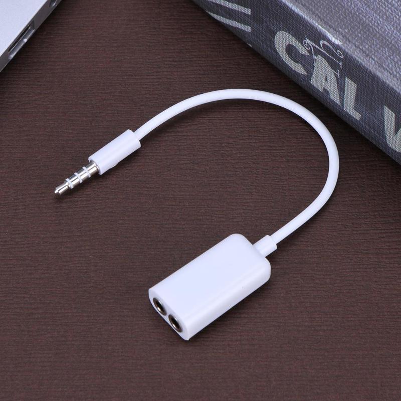 3.5 mm Jack Headphone Earphone Audio Cable Micphone Y Splitter Adapter 1 Female to 2 Male Lovers Earphone Cord for Laptop PC New - ebowsos