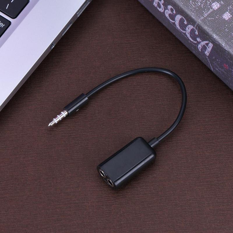 3.5 mm Jack Headphone Earphone Audio Cable Micphone Y Splitter Adapter 1 Female to 2 Male Lovers Earphone Cord for Laptop PC New - ebowsos