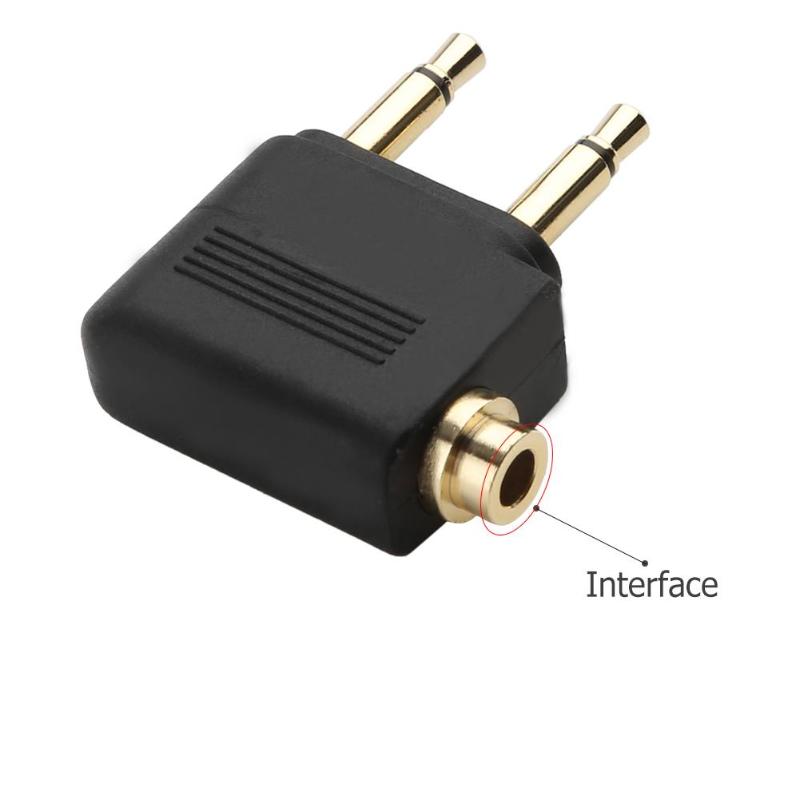 3.5mm Jack Airline Airplane Earphone Headphone Headset Audio Connector Plug Adapter for Airplane Travel Headphone High Quality - ebowsos
