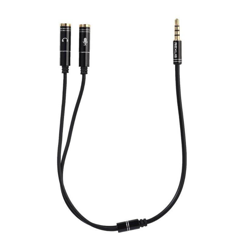 3.5mm Jack Headphone+Mic Audio Splitter Gold-Plated Aux Extension Cable Aapter Cable Cord for Computer PC Microphone Promotion - ebowsos