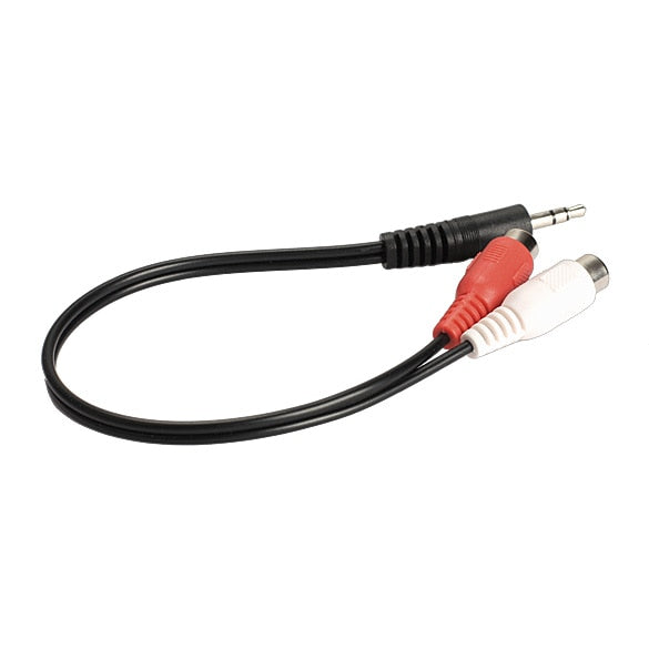 3.5mm Jack Male to 2 RCA Female Jack RCA Stereo Audio Cable Converter Adapter High Quality - ebowsos