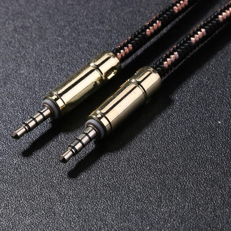 3.5mm Male to 3.5mm Male Braided Audio Cable AUX Auxiliary Cord for PC MP3 Car Stereo Speaker High Quality Audio Cable Hot Sale - ebowsos
