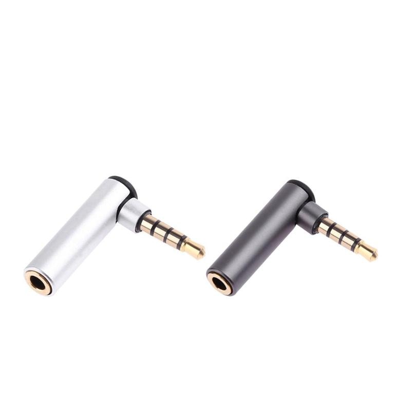 3.5mm Male to Female 90 Degree Right Angled Adapter Audio Microphone Plug Jack Converter Aux Cable Stereo Plug phone Connector - ebowsos