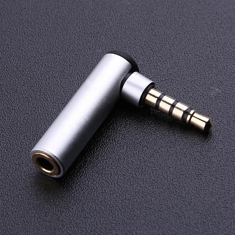 3.5mm Male to Female 90 Degree Right Angled Adapter Audio Microphone Plug Jack Converter Aux Cable Stereo Plug phone Connector - ebowsos