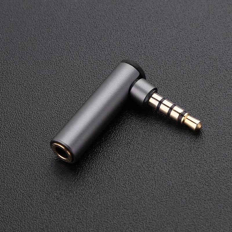 3.5mm Male to Female 90 Degree Right Angled Adapter Audio Microphone Plug Jack Converter Aux Cable Stereo Plug phone Connector - ebowsos