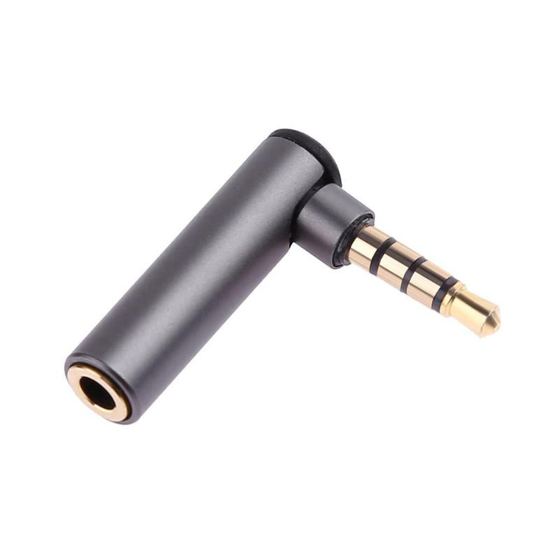 3.5mm Male to Female 90 Degree Right Angled Adapter Audio Microphone Plug Jack Converter Aux Cable Stereo Plug phone Connector - ebowsos