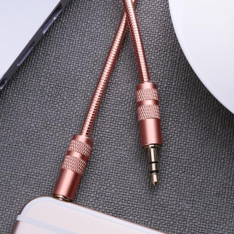 3.5mm Male to Male Audio Extension Cable Stereo Braided Audio Cables Cord Wire Line for MP3 MP4 Computer Speaker - ebowsos