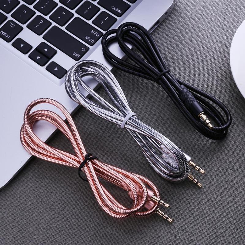 3.5mm Male to Male Audio Extension Cable Stereo Braided Audio Cables Cord Wire Line for MP3 MP4 Computer Speaker - ebowsos