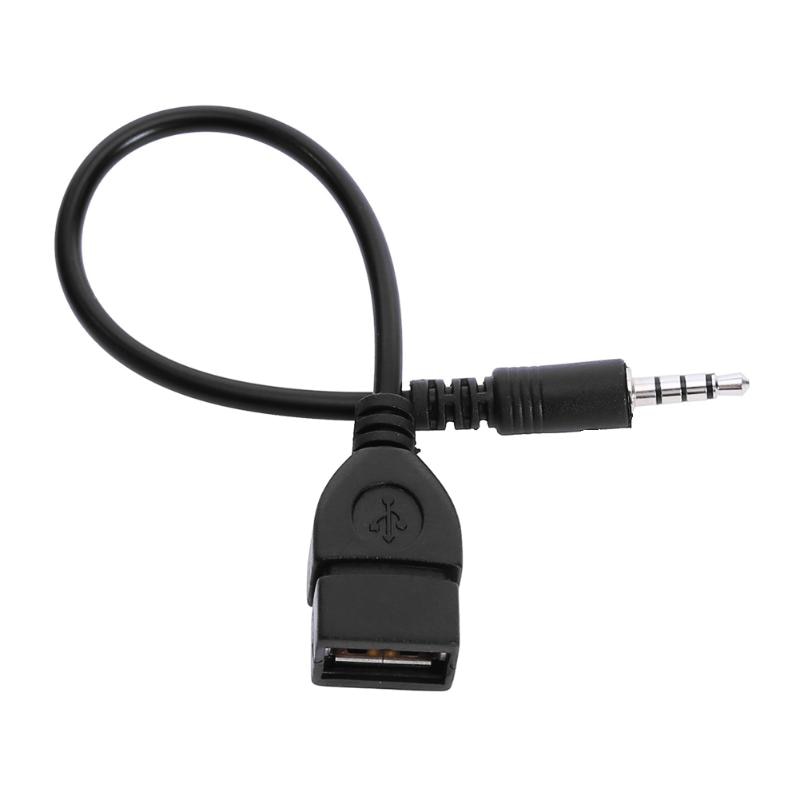 3.5mm Male to USB 2.0 Car AUX Stereo Audio Cable Male to Female Plug Jack To USB 2.0 Converter Cord for Car MP3 for Auido - ebowsos