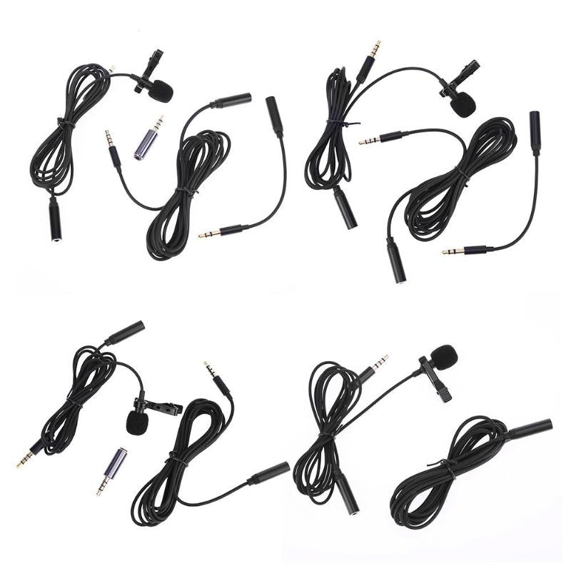 3.5mm Mini Clip Lapel Headset Microphone Studio Mic for Mobile PC Camera ecture Teaching Conference Guide Studio Mic Promotion - ebowsos