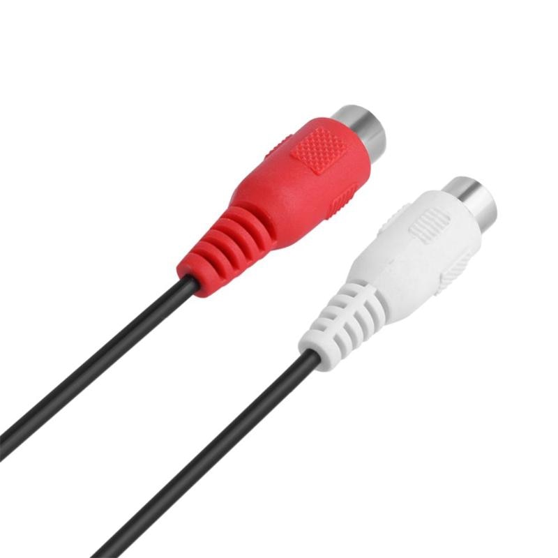 3.5mm Stereo Female to 2 RCA Female Jack Audio Adapter Y Splitter Cable Cord High Quality Digital Audio Video Cables Promotion - ebowsos